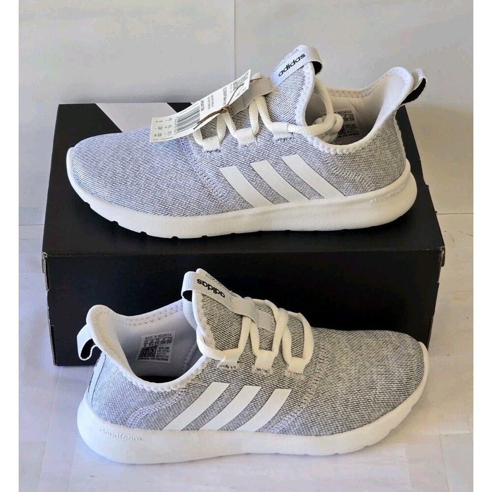 Adidas Cloudfoam Pure SPW Women's Size 6 Running Shoes White Gray